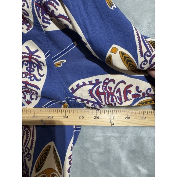 Reyn Spooner Hawaiian Shirt Men's Medium Surf Boards Tiki Lightweight Breathable - Picture 6 of 8